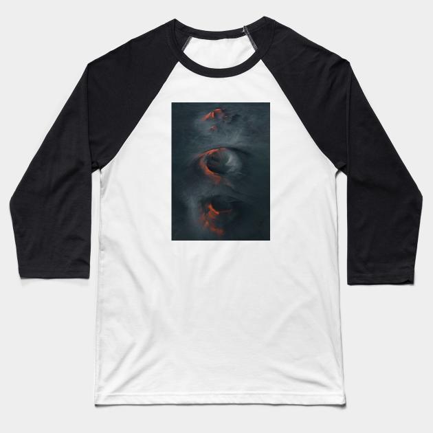 Icelandic volcanoes Baseball T-Shirt by withluke